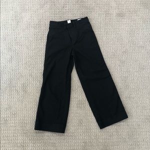 GAP Black High Rise Wide Leg Crop Pants, Size 4